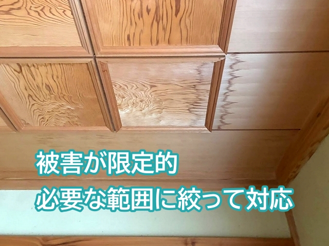 50万円以下の雨漏り修理は被害が限定的で必要な範囲に絞って対応