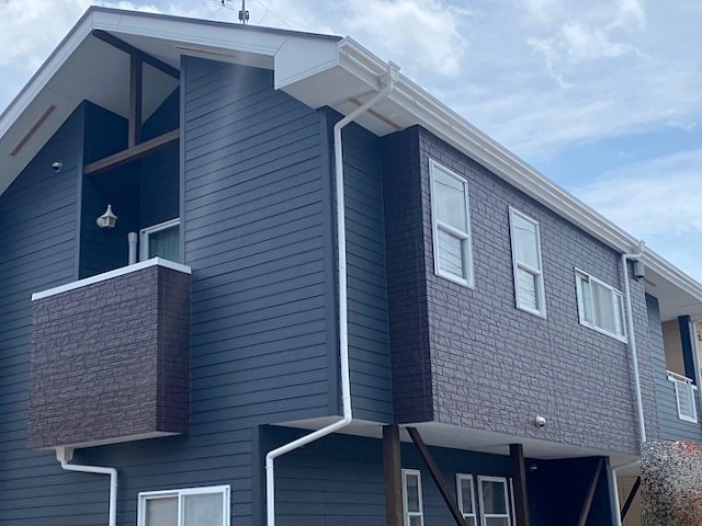 外壁塗装が完了した住宅