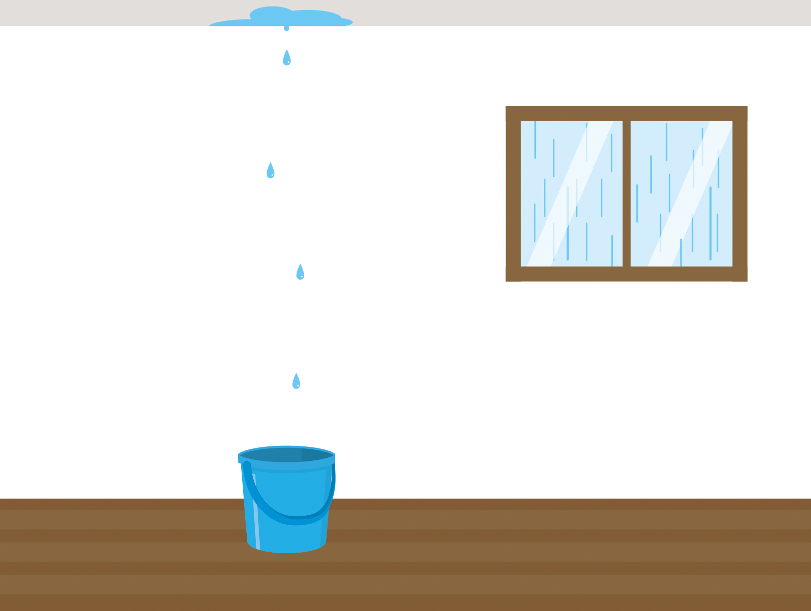 雨漏りのイラスト