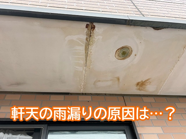 軒天の雨漏りの原因を徹底追及