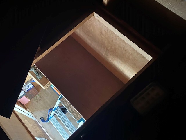 天袋から天井裏に入る