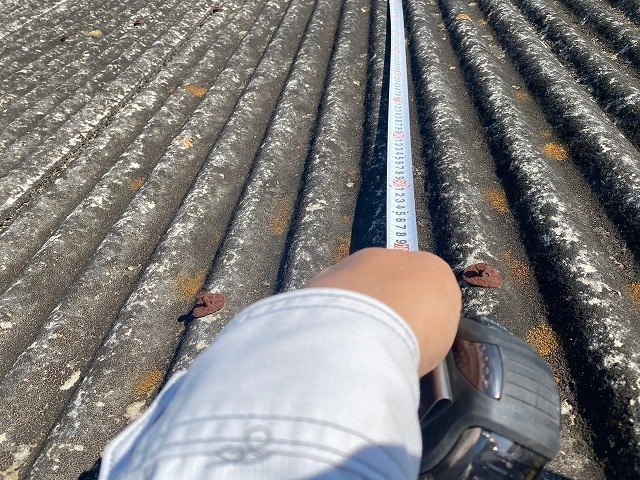 ひたちなか市アスベスト含有大波スレート葺き替え