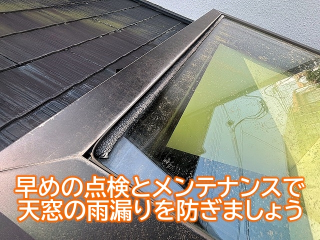 早めの点検とメンテナンスで天窓の雨漏りを防ぎましょう