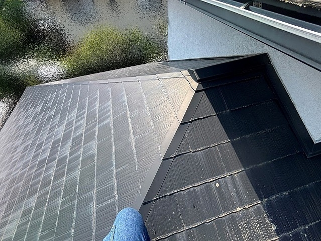 色褪せたが広がる一階屋根の南側