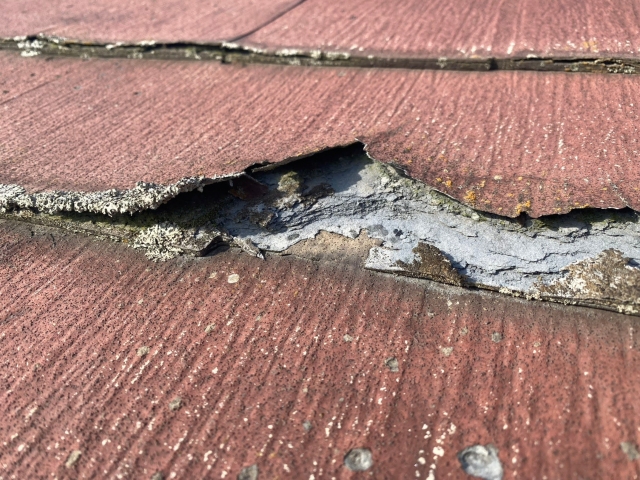 捲れ上がった表層部分