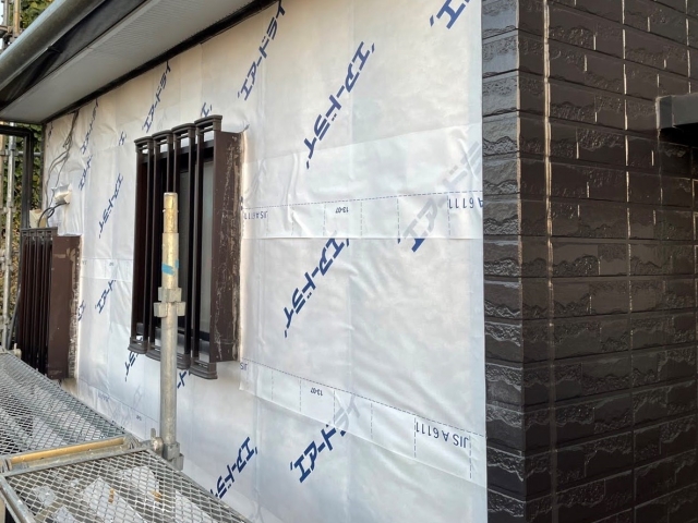 透湿防水シートを貼付2