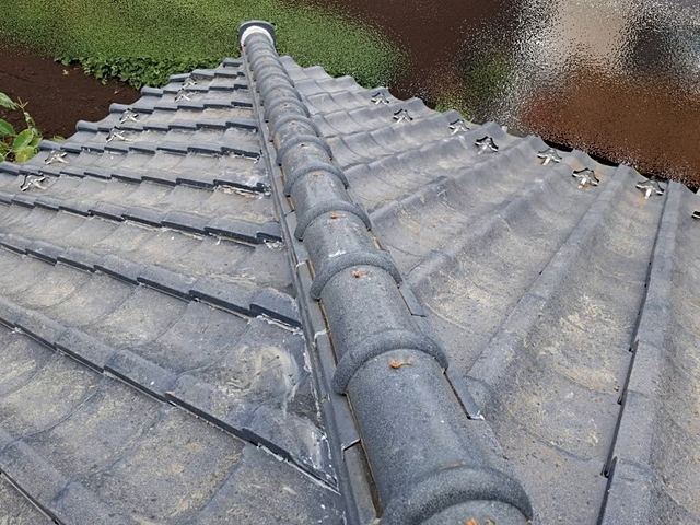 雨漏りを起こした隅棟の取り直しが完了