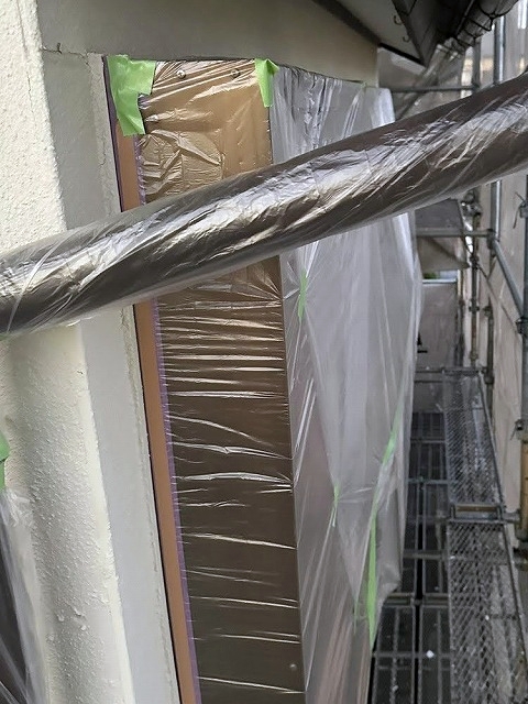 外壁塗装以外の箇所を養生