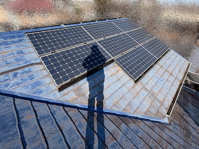 工事完了後には撤去していた太陽光パネルは元の位置に配置
