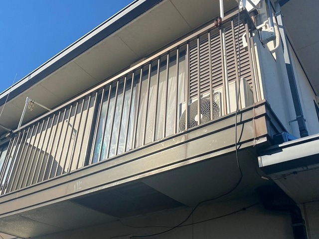 ひたちなか市雨漏りベランダ解体前