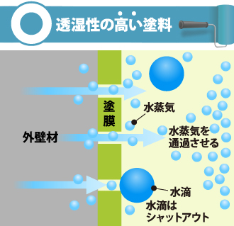 透湿性の高い塗料