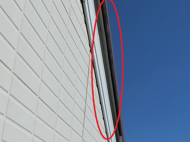 ケラバ野地板剥がれ