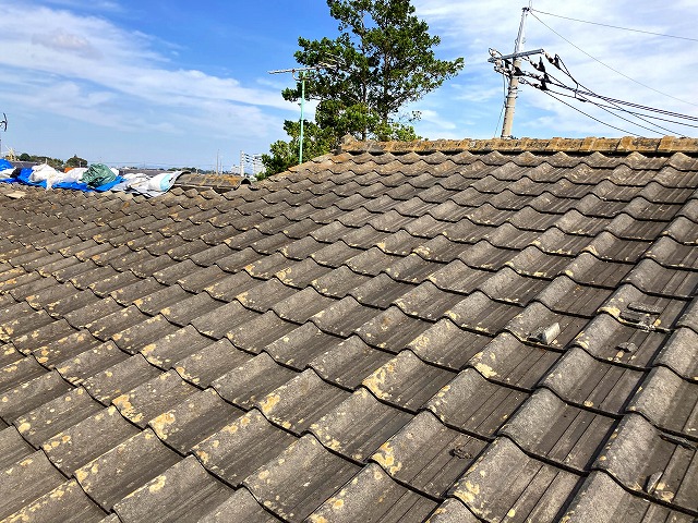 モニエル瓦の葺き直し前