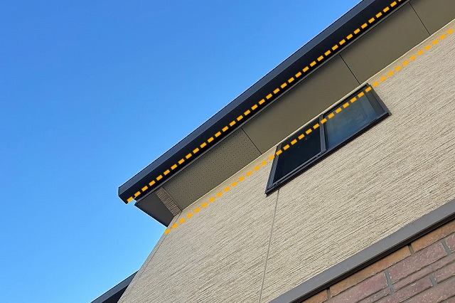 軒先の裏側にあたる軒天