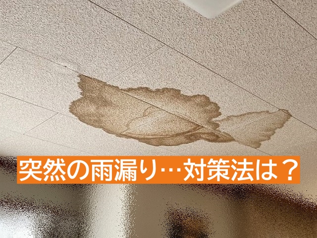 突然の雨漏りが起こった場合の対策法とは？