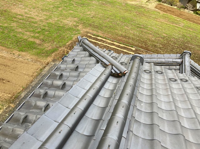 棟瓦を七寸丸1本伏せでご提案します