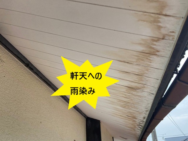 軒歌天井に出来た雨染み