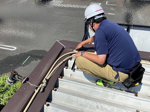 台風前後の調査は経験豊富なスタッフが細部まで確認