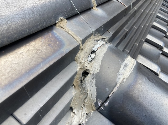 棟と化粧棟の緩衝部の不具合