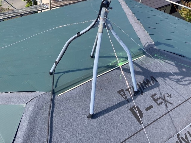 リフォーム中の那珂市の屋根