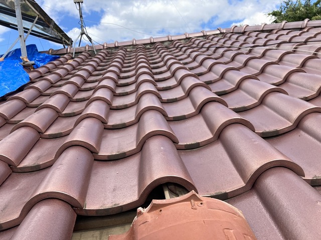 ワインレッド系の洋瓦