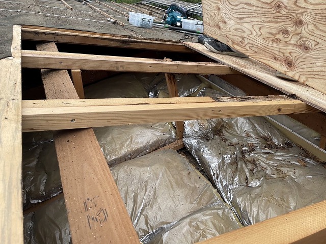 弱った垂木を補強