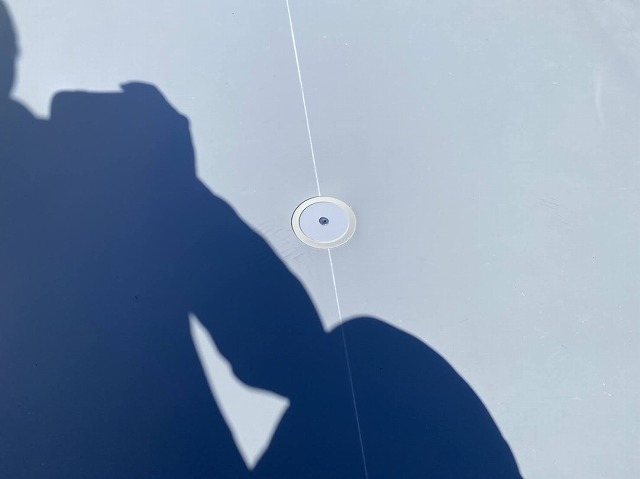 ディスクを設置したシート防水