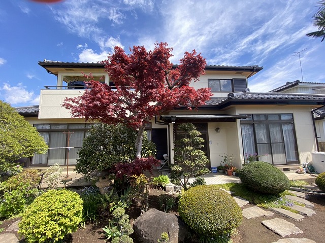 ひたちなか市で外装塗装が完了した外観画像