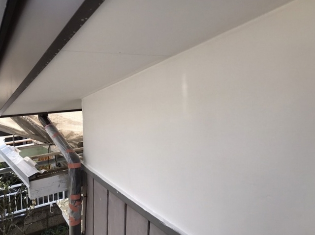 漆喰用仕上げ材外壁塗装完了