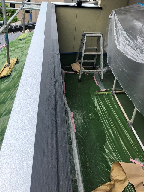 茨城町で施工した笠木防水水切りシート