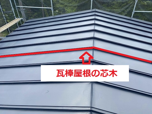 現場調査時の瓦棒屋根画像
