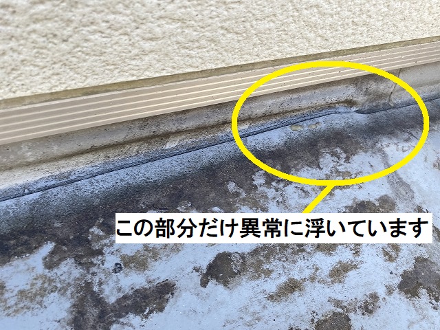 シート防水の異常な浮き