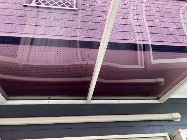 日立市テラス屋根ポリカーボネート製平板パネル交換工事