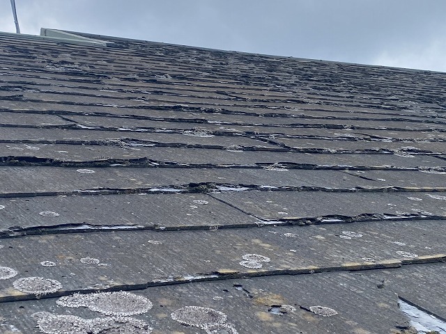 急勾配屋根に施工させていたパミール