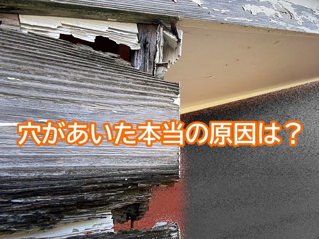 軒天に穴があいた本当の原因は屋根の不具合