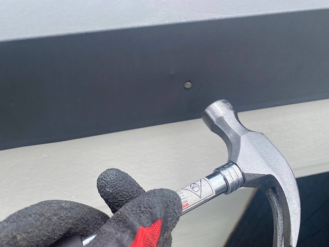 片棟板金の釘抜けを再打設完了