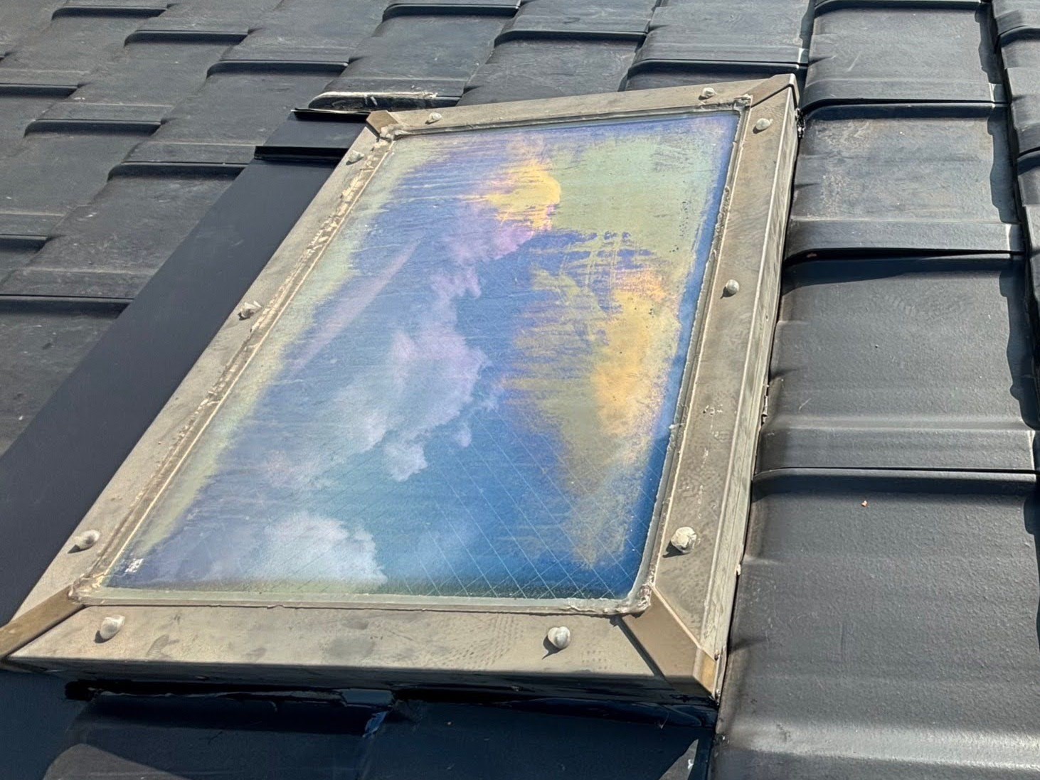 天窓修理が完了した日立市の現場