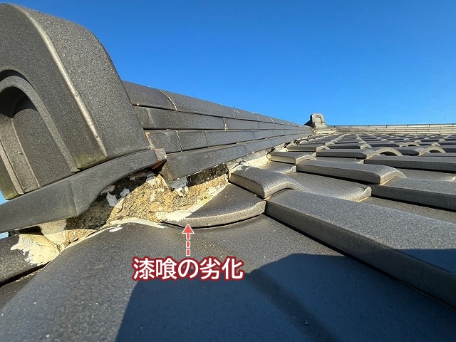 飛び込み業者が声をかけやすい漆喰の劣化