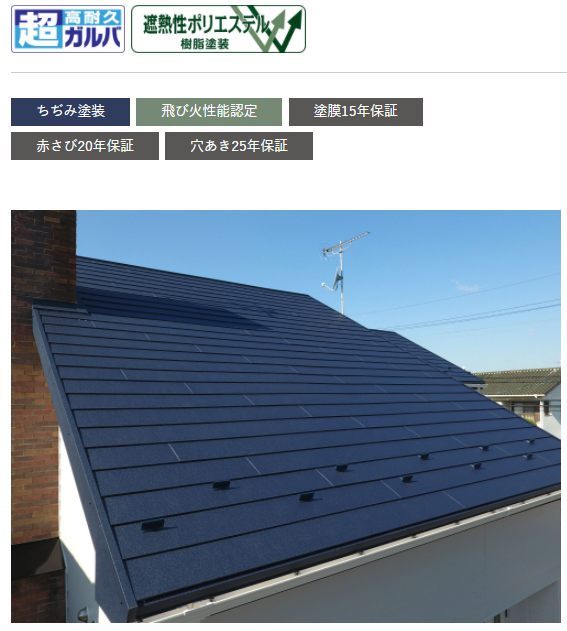 スーパーガルテクトの保証内容