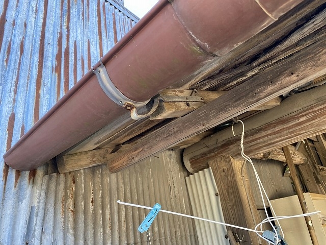 那珂市雨樋工事施工前