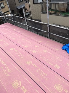 ルーフィング施工