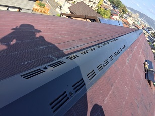 換気棟板金取付