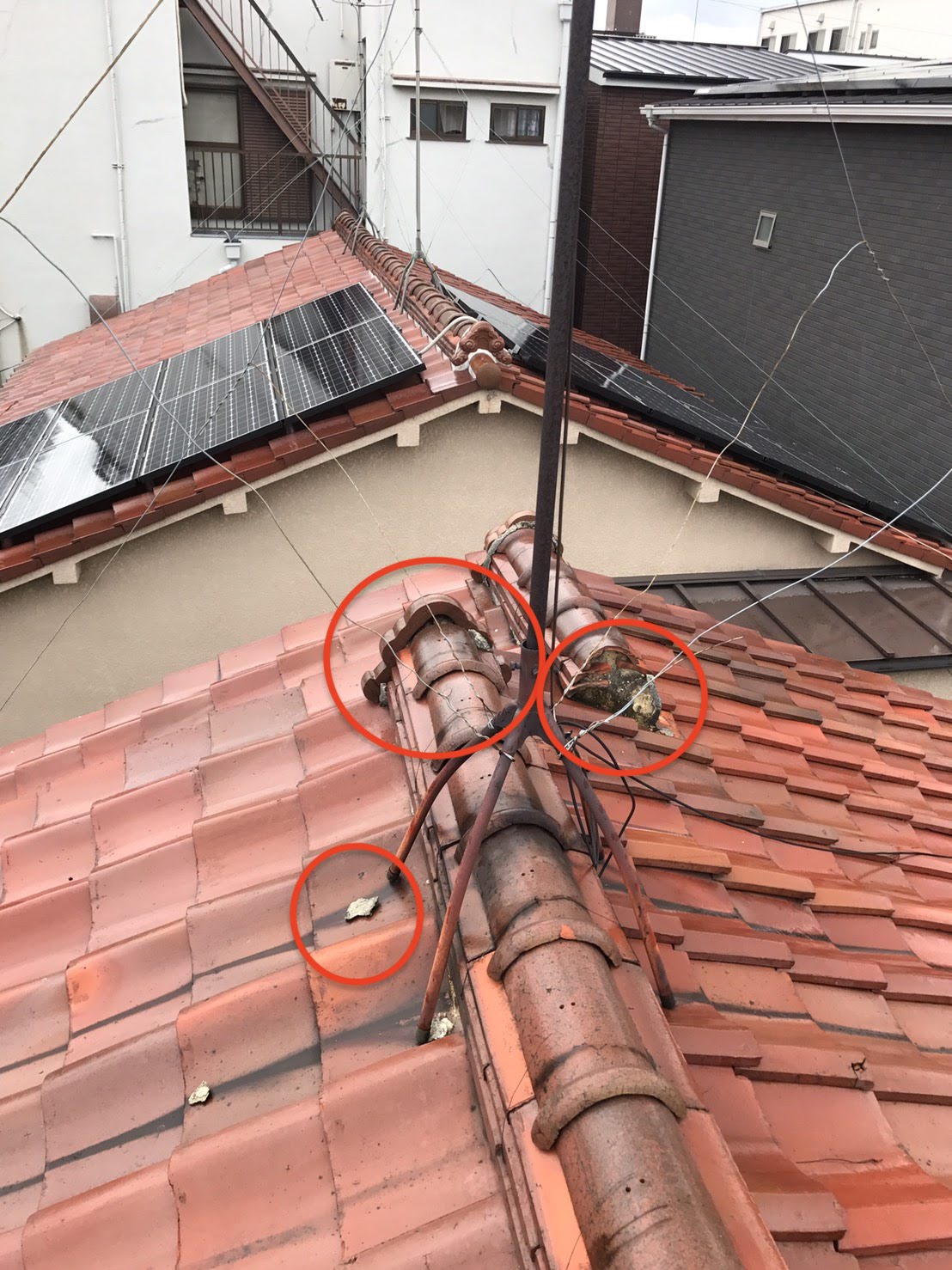 しっくいの剥がれ