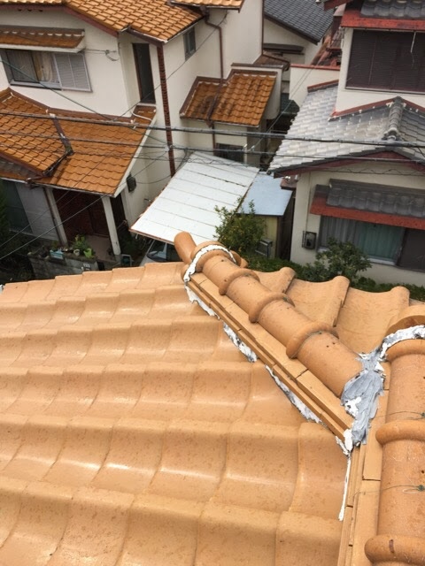 経年劣化とズレが進行した木津川市の瓦屋根