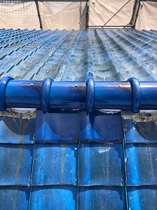 屋根工事　棟瓦