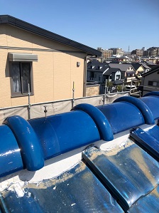 棟瓦　修繕