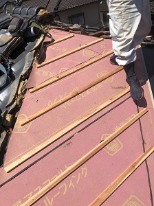 防水ルーフィング施工