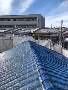 屋根修繕　棟瓦