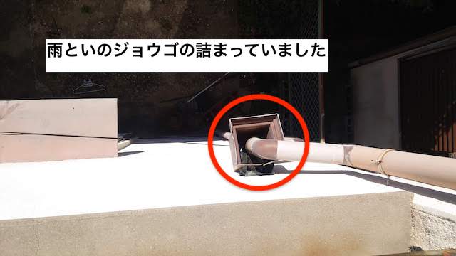 集水器にもゴミが詰まっていました