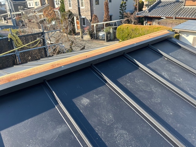 貫板の設置完了後